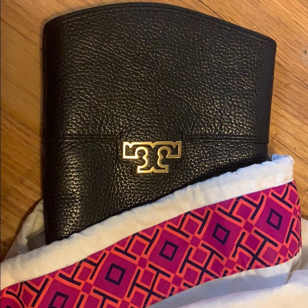Tory Burch Black leather riding boots